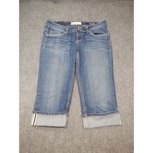 Vigoss Jeans Women's Size 9‎ Blue Capri / Crop Pants Cuffed Ankle Denim